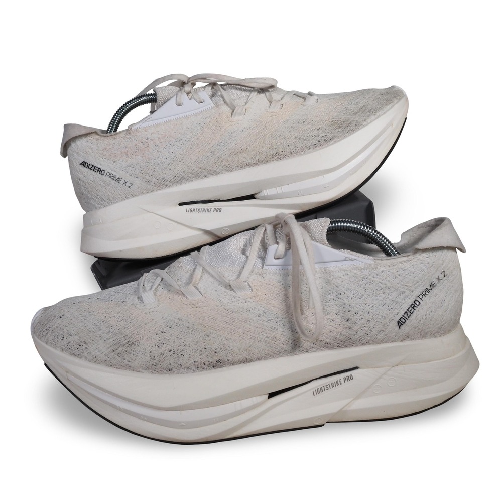 adidas Adizero Prime X 2 Strung Mens 12 White Carbon Running Shoes ID3615
